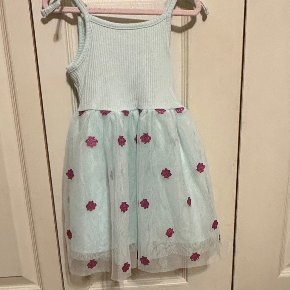 Charming Mint and Pink Seashell Toddler Dress
